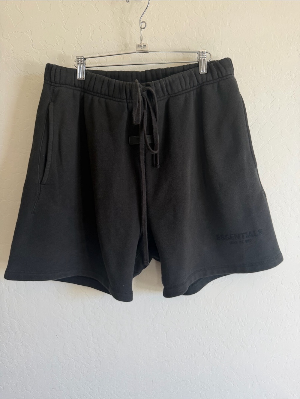 Fear of God Essentials Fleece Sweat Shorts Black Size Large L